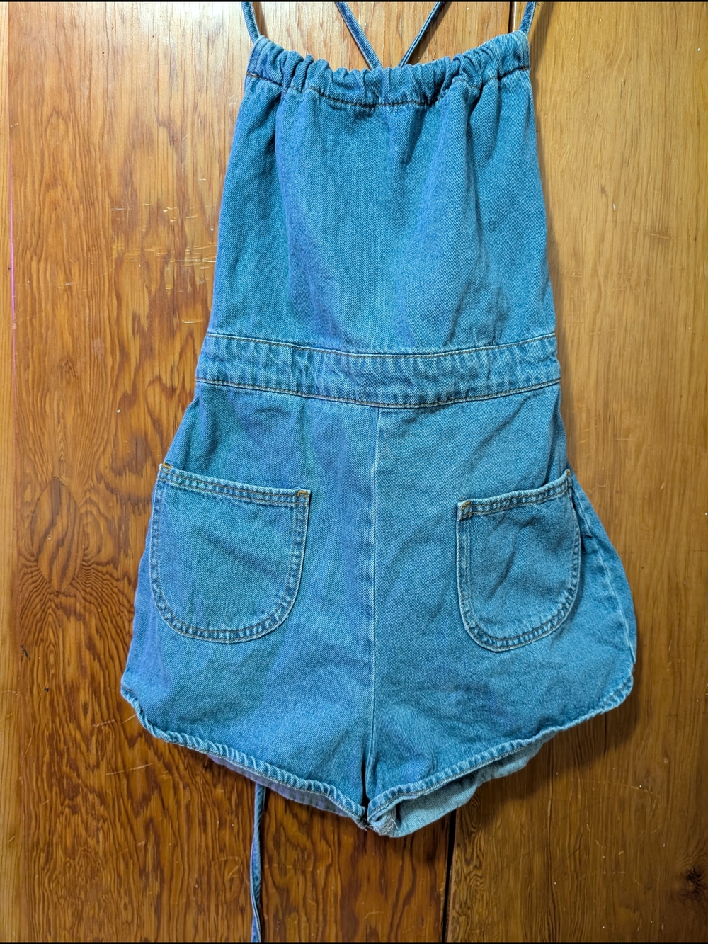 Urban Outfitters Blue Denim Shortalls with Front Pockets
